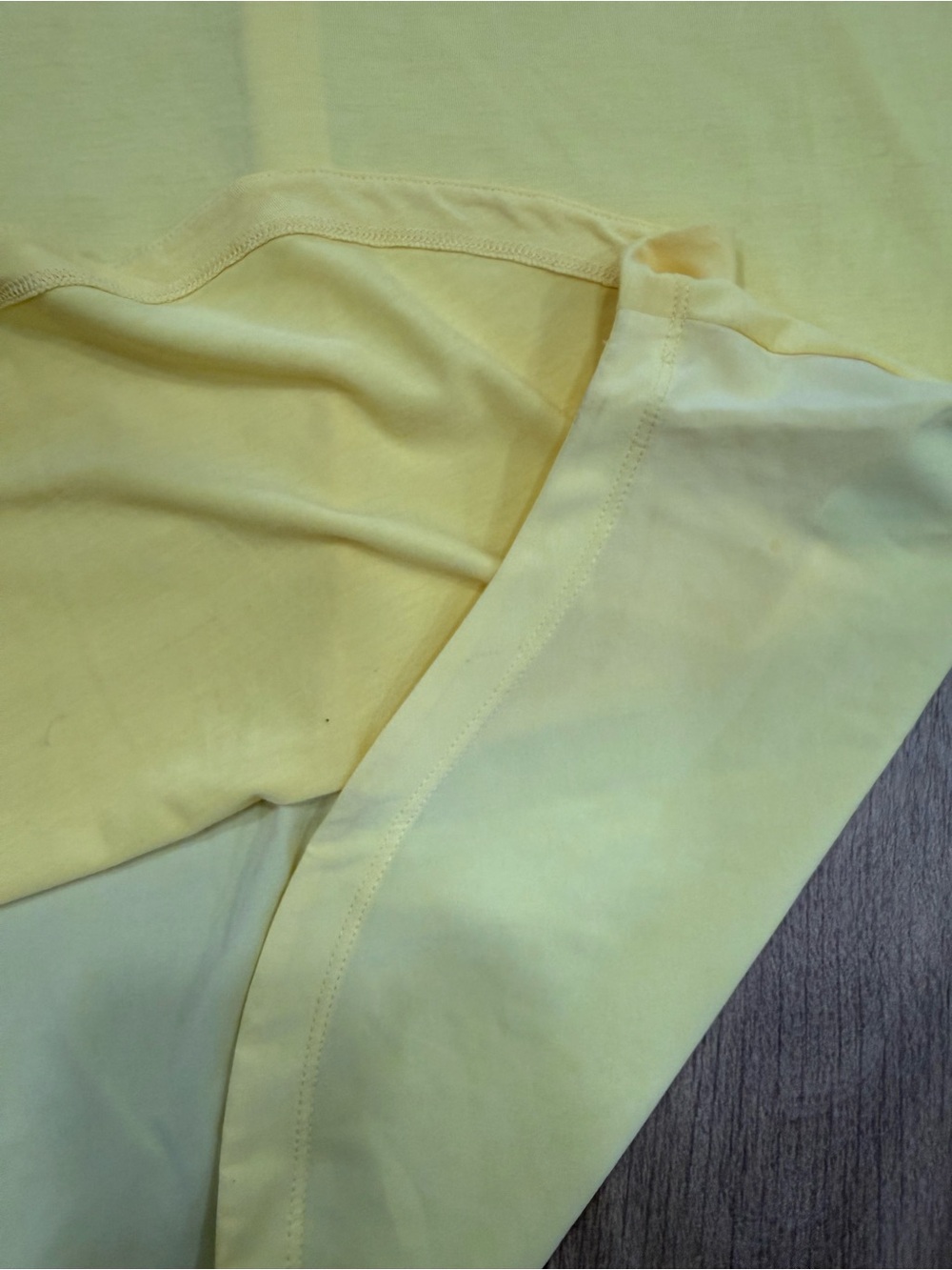Columbia Yellow 3/4 Sleeve Mixed Media Top Blouse Size Small - Picture 4 of 5